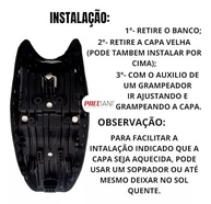 Capa Banco Moto Emborrachada 3D Preta Universal Bros - Antiderrapante e 100% Impermeável - imagem 4