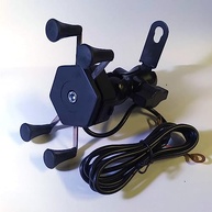 Suporte Universal Moto/Bike c/ Carregador USB Stallion - Fixação Retrovisor/Guidão - imagem 4