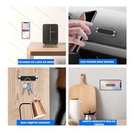 Suporte Magnético Universal para Celular no Carro: Fixação Imã Neodímio Forte e Saída de Ar - iPhone, Samsung, Motorola e Mais (Prata/Preto) - imagem 5