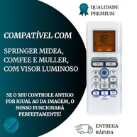 Controle Remoto Universal para Ar Condicionado – Compatível Springer Midea, Comfee & Muller - imagem 3