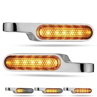 Mini Pisca-Pisca LED Sequencial Cromado para Guidão de Moto - Universal Harley, Honda e Mais - imagem 2