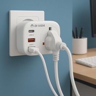 Adaptador de Tomada Universal 3 USB-C 12W 10A: Carregue Tudo em Qualquer Lugar! - imagem 3