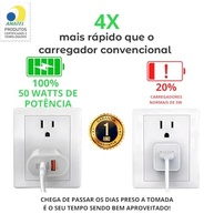 Carregador Turbo 50W Universal USB-C PD e USB-A QC - Carregamento Rápido e Seguro - imagem 3