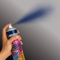 Tinta Spray 400ml Azul Escuro Uso Geral em Aço Ferro Couro Gesso Cerâmica | Universo | Kit 02 un - imagem 3
