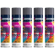 Tinta Spray 400ml Cinza Grafite Uso Geral em Aço Ferro Couro Gesso Cerâmica | Universo | Kit 05 un - imagem 1