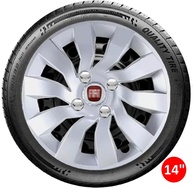 Jogo 4 Calotas Esportivas Street Prata Aro 14 - Fiat Novo Uno, Argo, Cronos e Mais - imagem 5