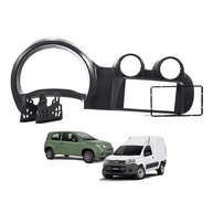 Moldura Painel 2 Din 7" Fiat Uno Vivace 2015+ e Nova Fiorino 2015-2021 - Preto Premium - imagem 1