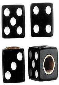 Custom Accessories Tampa de Válvula Estilo Dados Pretos - Dê um Up no seu Veículo! - imagem 2