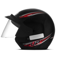 Capacete Aberto Mixs UP Preto Fosco - Segurança e Estilo para Seu Dia a Dia - imagem 1