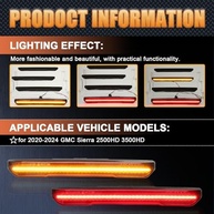 Kit Luzes LED Fumê P/ Para-choque GMC Sierra 2500HD/3500HD (2020-2024) - Upgrade Completo - imagem 3