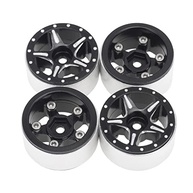 Rodas de Metal Premium para SCX24 90081 Crawler - Upgrade Preto Durável - imagem 2