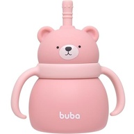 Copo em Silicone com Canudo Ursinho Rosa - Seguro, Atóxico e Ideal para Bebês - imagem 2
