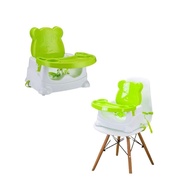 Cadeira Booster Alimentação Ursinho Baby Style Verde - Segura, Leve e Prática para Viagens - imagem 1