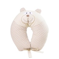 Almofada de Amamentação com Orelhas e Bordado Urso Bege - Conforto e Estilo para Mães Modernas - imagem 2