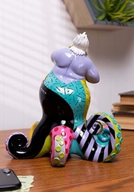 Estatueta Disney por Romero Britto - Ursula da Pequena Sereia, 21 cm, Multicolorido | Coleção Exclusiva Pop Art - imagem 4