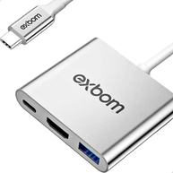 Adaptador USB-C 3 em 1: HDMI 4K, USB 3.0 e Power Delivery para seu Mac e PC - imagem 1