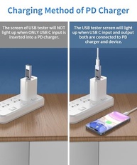 Testador USB-C YOJOCK: Multímetro Digital 4-30V 0-12A para Carregamento Rápido e Banco de Potência - imagem 5