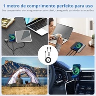 Cabo TrioSync Danet® 3 em 1: iPhone, Type-C e Micro USB - Carregamento Rápido 3.1A em Nylon Resistente - imagem 5