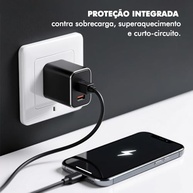 Carregador Ultra Rápido 40W: Turbo, Seguro e Duas Portas USB-C/USB-A - imagem 4