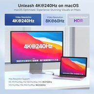 Adaptador USB-C para HDMI 2.1 Cable Matters: 8K 60Hz / 4K 240Hz HDR para seu Mac e mais - imagem 2