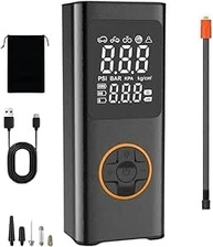 Compressor de Ar Digital Portátil USB 2000mAh 50W: Inflador Inteligente para Carro, Moto e Bicicleta com Display LED - imagem 1