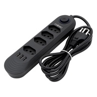 Filtro de Linha 4 Tomadas 10A Bivolt + 3 USB - Extensão 2m com Liga/Desliga - imagem 1