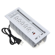 Caixa de Tomada 7 Blocos: 5 Tomadas 20A + 2 USB 3.5A - Branco Elegante - imagem 1