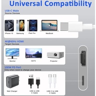 Adaptador USB-C 2 em 1: HDMI + USB-C - imagem 3