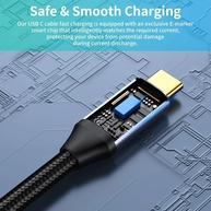 Cabo USB-C 10Gbps: Carregamento Rápido + 4K@60Hz - imagem 3
