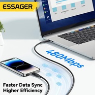 Cabo USB-C iPhone: Carregamento Rápido 20W Essager - imagem 3