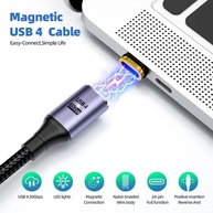 Cabo USB-C Magnético 20Gbps: Carregue Rápido! - imagem 3