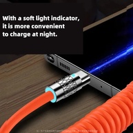 Cabo USB-C Retrátil 66W: Carregamento Turbo! - imagem 3