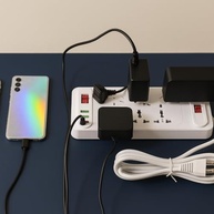Filtro de Linha 5 Tomadas + 2 USB-A + 2 USB-C com Suporte de Parede Branco - imagem 3