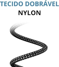 Cabo USB-C Tipo C Turbo 60W Premium Ultra Rápido Nylon Trançado e Reforçado Android e Iphone Notebook Tablet Carregamento Transferência de Dados - imagem 4