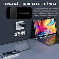 Carregador Turbo 45W GaN com Cabo USB-C 1m: Carga Rápida e Segura para Todos Seus Dispositivos - imagem 3