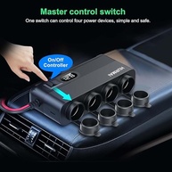 Carregador Veicular Multiportas 12V/24V: 4 Tomadas + USB-C PD 30W + QC 3.0 - imagem 5