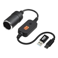 Conversor USB C para Isqueiro 12V 36W com Tela LED - Carregue Seus Dispositivos com Segurança e Inteligência - imagem 1