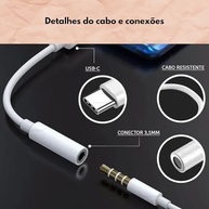 Adaptador USB-C para P2/P3 3.5mm com Chip DAC: Som Cristalino e Microfone Perfeito para Seu Celular - imagem 4