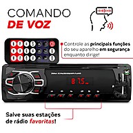 Rádio Automotivo 1 Din: Som MP3, Bluetooth e USB - imagem 2