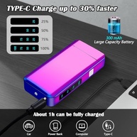 SKRFIRE Isqueiros de Plasma Isqueiros Usb Recarregáveis Dragon, Isqueiro Elétrico À Prova de Vento Isqueiro de Arco Eletrônico com Display de Energia Led para Vela, Incenso, Presentes para Homens, Mul - imagem 3