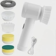 Escova Elétrica 5 em 1 USB: Limpeza Rápida e Eficiente para Cozinha e Banheiro - imagem 1