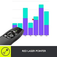 Apresentador sem fio Logitech R400 com Laser Pointer Vermelho, Conexão USB e Pilha Inclusa - imagem 4