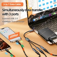 Hub USB 3 em 1: Conecte Tudo! - imagem 3