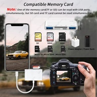 Adaptador 6 em 1: Leitor SD e Hub USB para iPhone - imagem 4