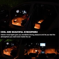 Fita de LED RGB para Carro 24 Luzes - Iluminação Ambiente USB com 7 Cores - imagem 5