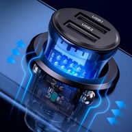 Carregador Veicular MPOWER 15W Azul: 2 Portas USB, Carregamento Rápido e Design Compacto para Viagens - imagem 5