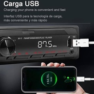 Som Automotivo FINYQBET 1DIN: Bluetooth, Dual USB Carregamento Rápido e Controle no Volante - imagem 5