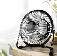 Mini Ventilador de Mesa 360° USB Silencioso com Suporte Metálico - Ideal para Escritório, Viagens e Casa - imagem 3