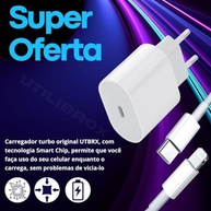 Carregador Turbo USB-C p/ Lightning 25W Ultra Rápido - iPhone SE X 11 12 13 14 FAST CHARGE PREMIUM UTBRX® - imagem 3