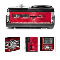 Rádio Caixa de Som Retrô Vermelho Bluetooth USB SD Auxiliar Solar - imagem 4